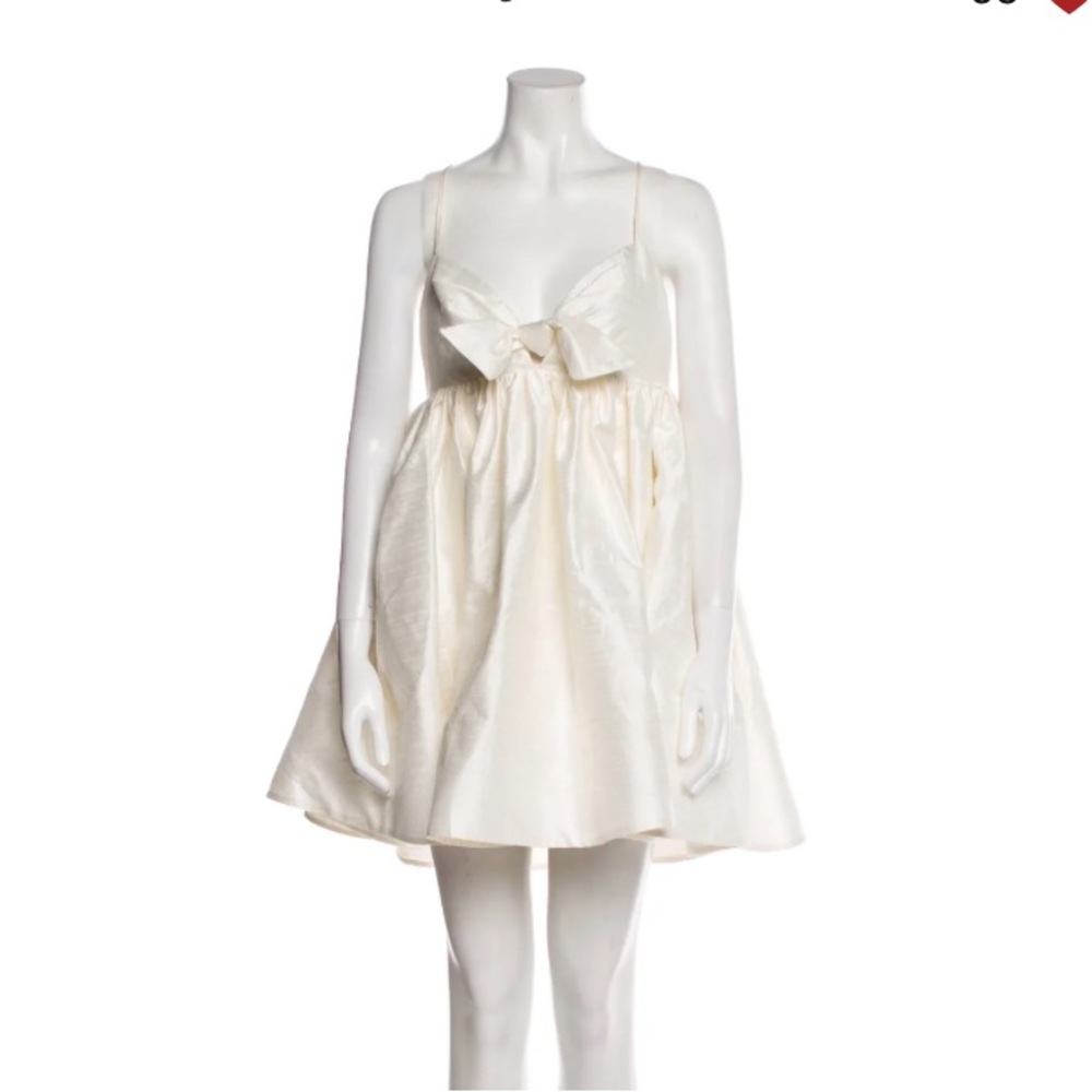 Watters silk dress with bow